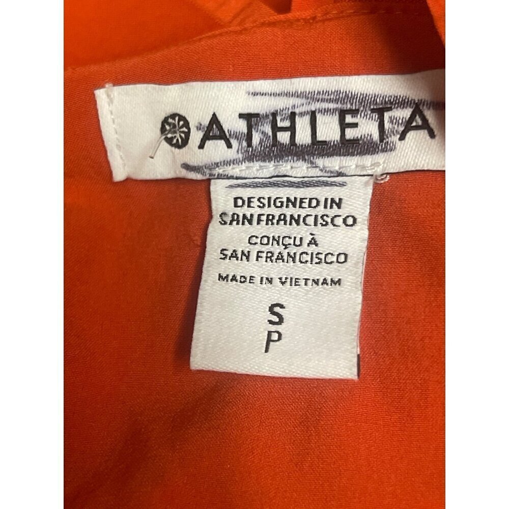 NEW! Athleta Savannah Strap Mini Athletic Dress Orange Pockets Women's Small - Picture 9 of 11